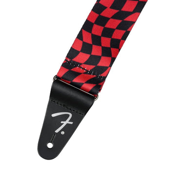 Thaly Fender Para Guitarra Wavy Checker Poly Strap Red 0990637209
